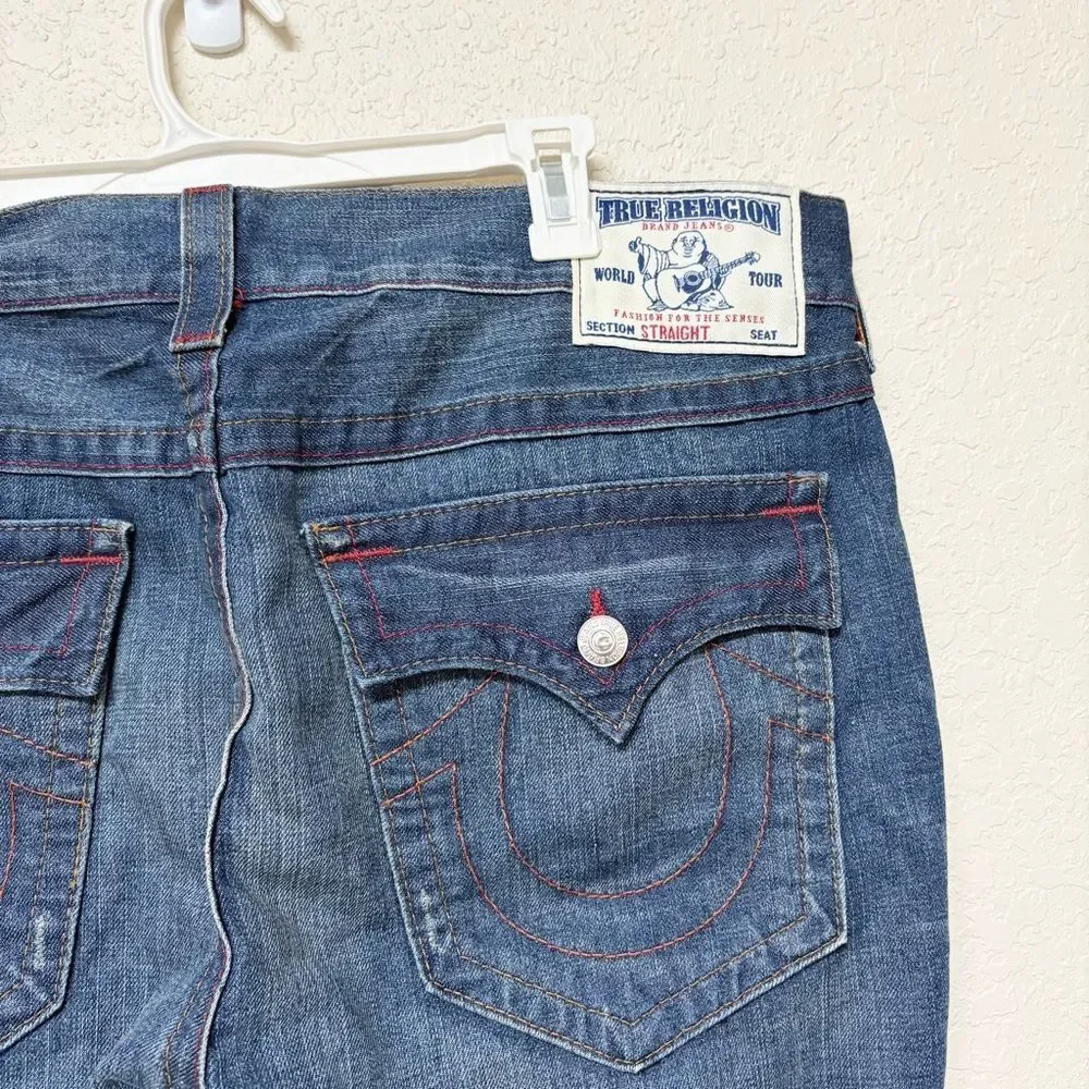 True Religion Straight Jeans 100% Cotton Made in USA Men’s Flap Pocket Size 40